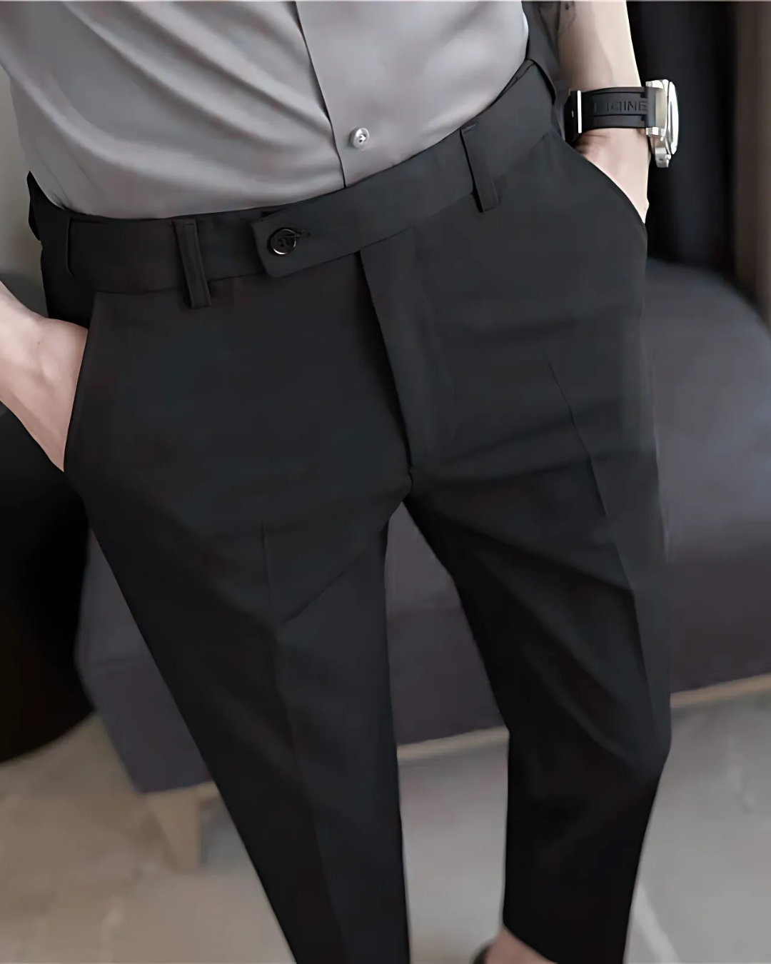 Pantalones Casuales con Cintura Elástica para Hombre